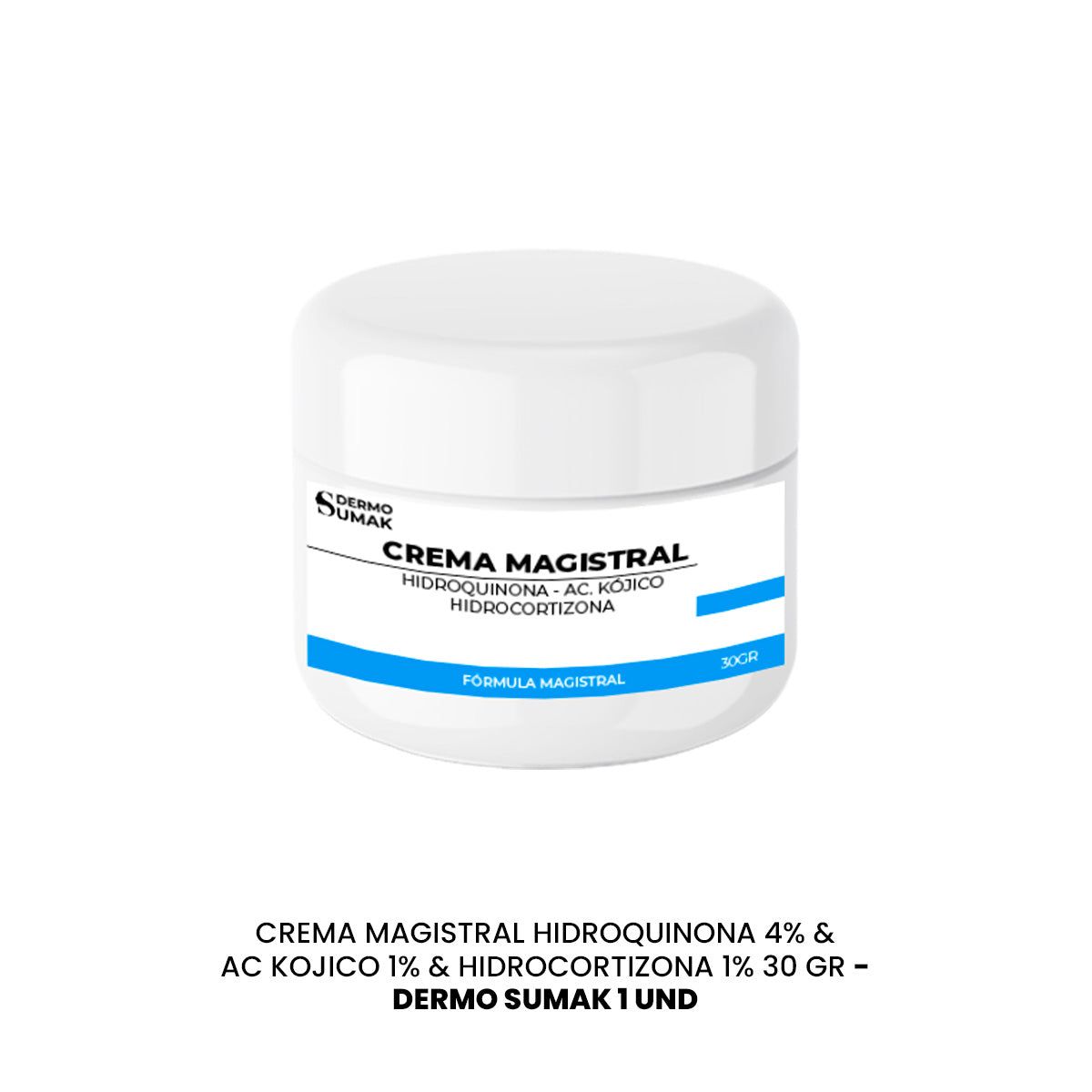 GENERICO - CREMA MAGISTRAL HIDROQUINONA 4% & AC KOJICO 1% & HIDROCORTIZONA 1%-30 GR DERMO SUMAK