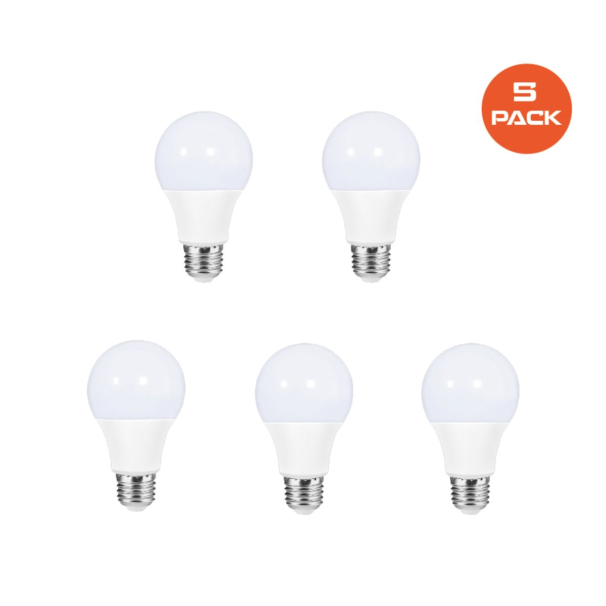 EXTRALED - Pack 5 Focos LED 15W Luz Blanca ExtraLED E27 6500K Bajo Consumo