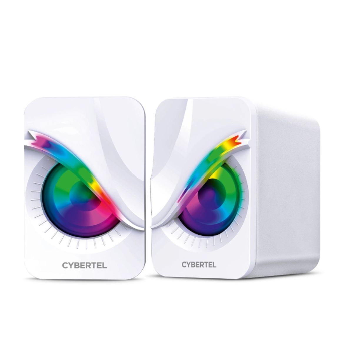 CYBERTEL - Parlante para PC Gamer RGB Blanco Cybertel Exxpert CBX S301W