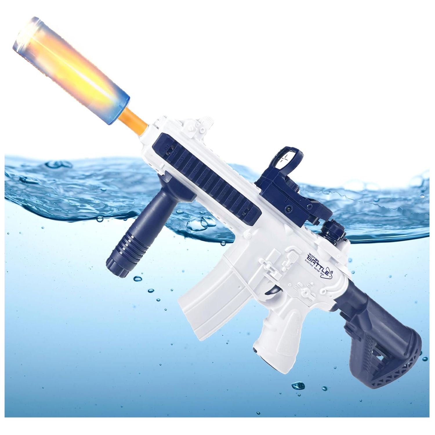 Pistola De Agua Eléctrica M416 – Automática Con Alcance De 8-10 M Y Tanque De 370 Cc Para Adultos Y Niños