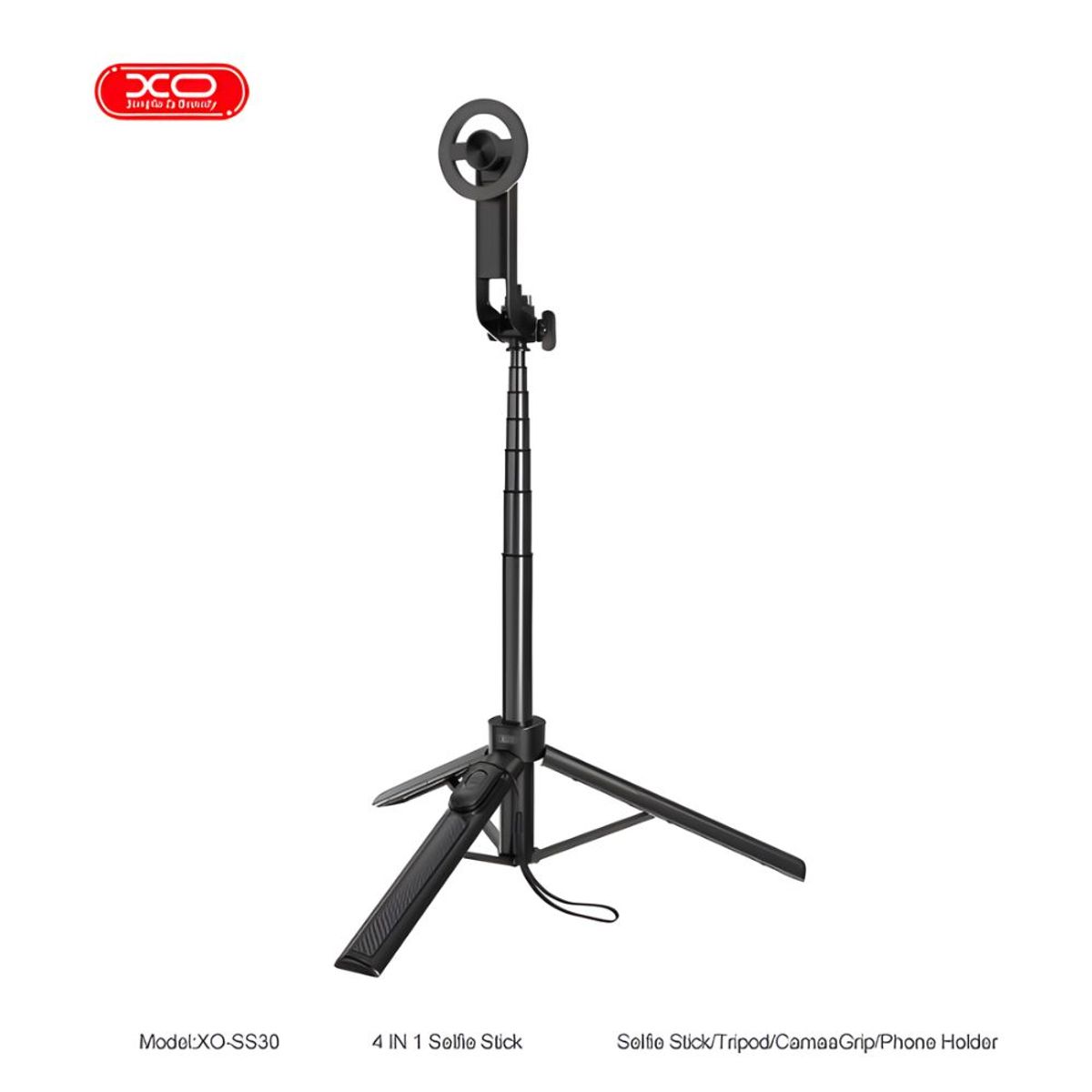 GENERICO - Palo Selfie Magnético Bluetooth con trípode 123cm XO-SS30