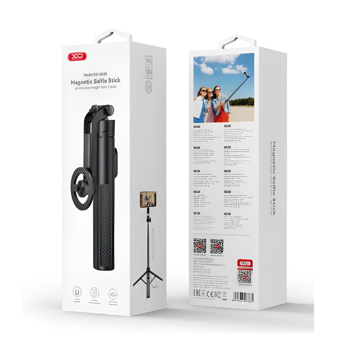 GENERICO - Palo Selfie Magnético Bluetooth con trípode 123cm XO-SS30