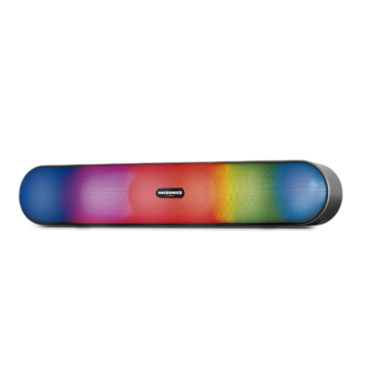 MICRONICS - Barra de Sonido Portatil  Bluetooth Led RGB Lector Usb Negro Micronics Luxor - MIC S200