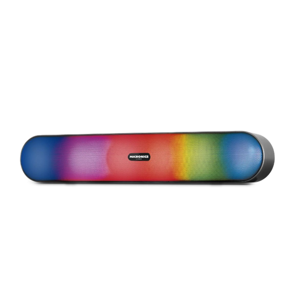 MICRONICS - Barra de Sonido Portatil  Bluetooth Led RGB Lector Usb Negro Micronics Luxor - MIC S200