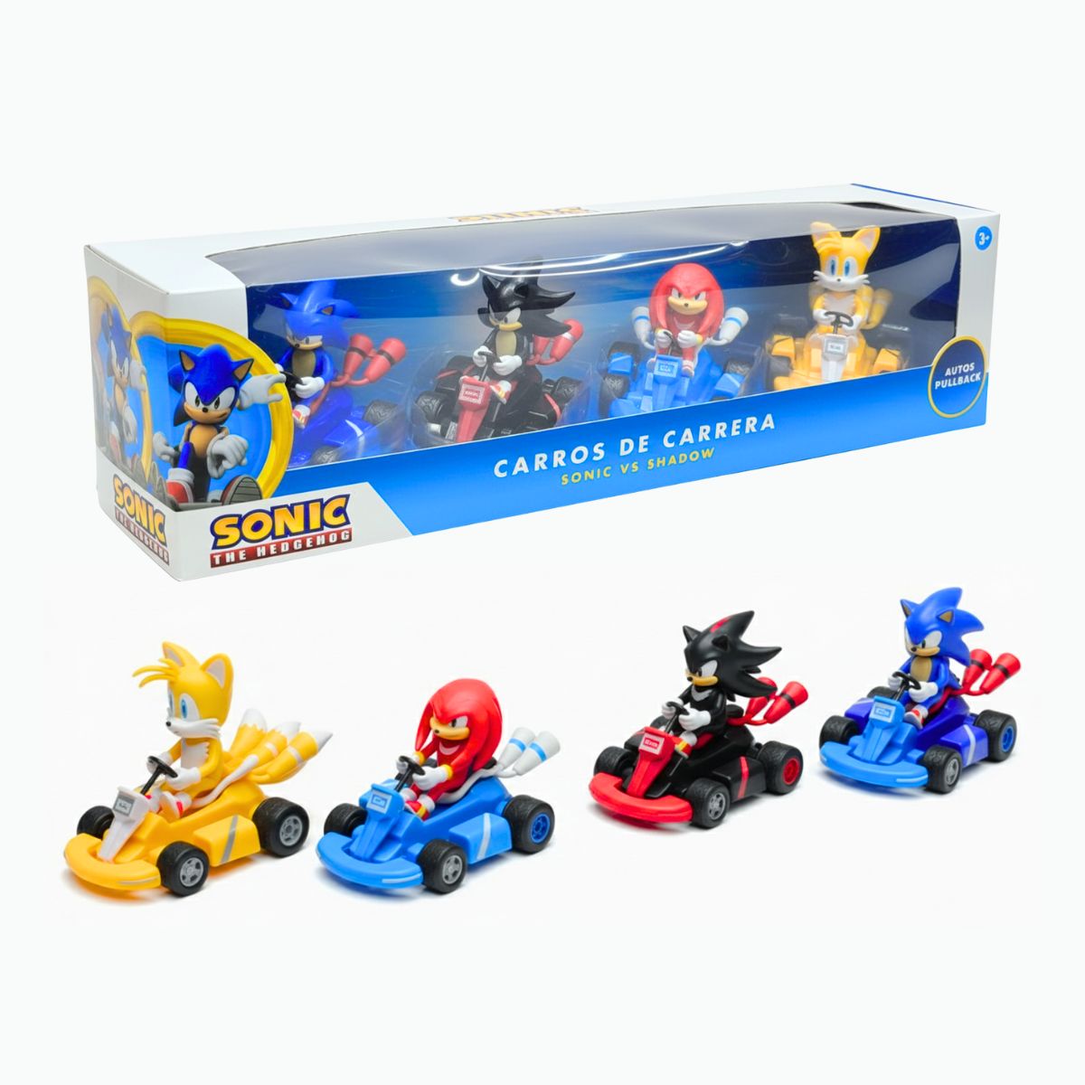 GENERICO - Juguete Carros de Carrera Sonic vs Shadow