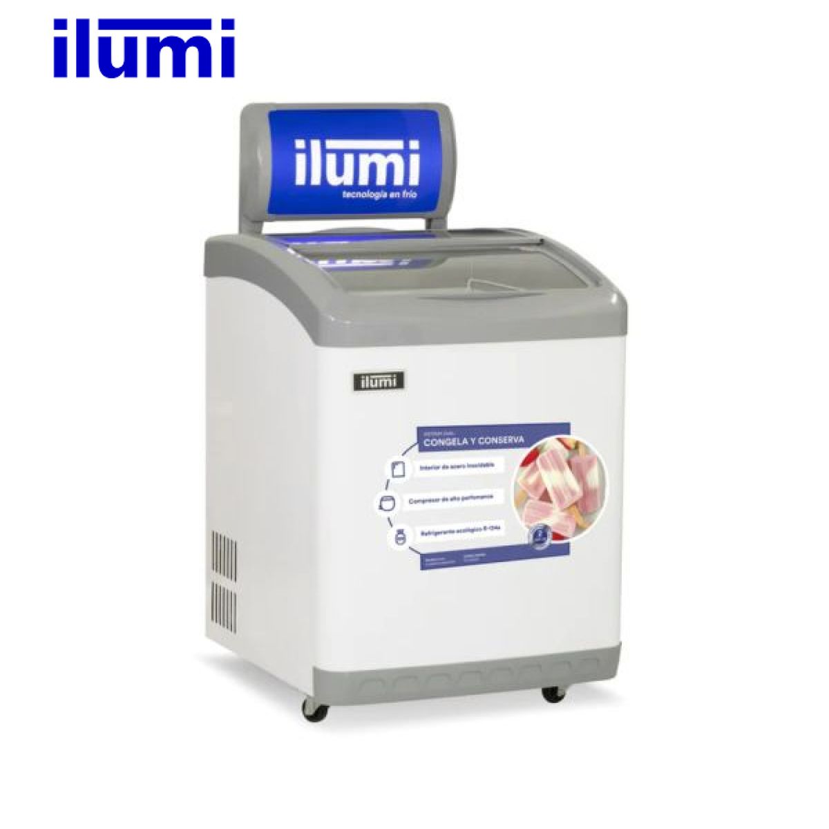 ILUMI - TF-1600 - Congelador Horizontal 160Lt Blanco Ilumi