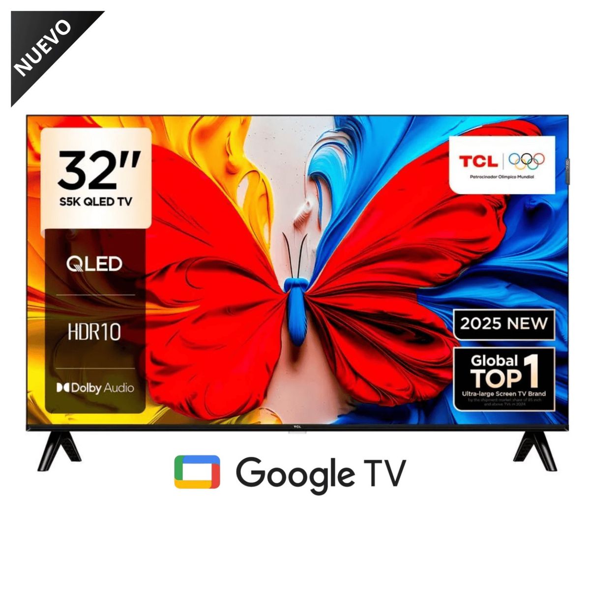 TCL - Televisor TCL QLED 32 FHD Google Tv 32S5K