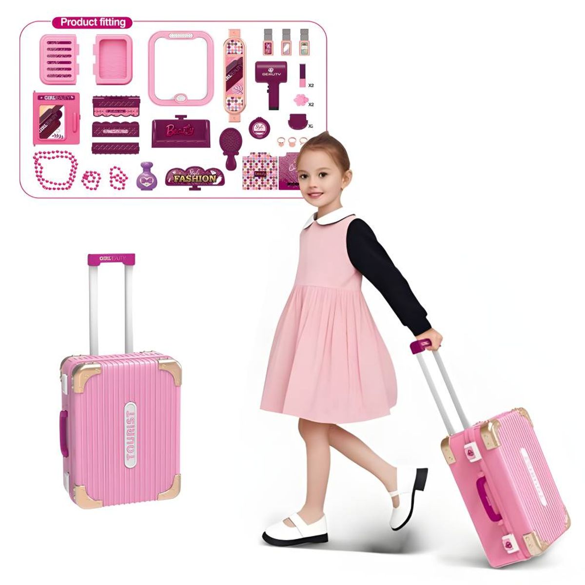 GENERICO - Set de Maquillaje con Maleta y Accesorios para Niñas