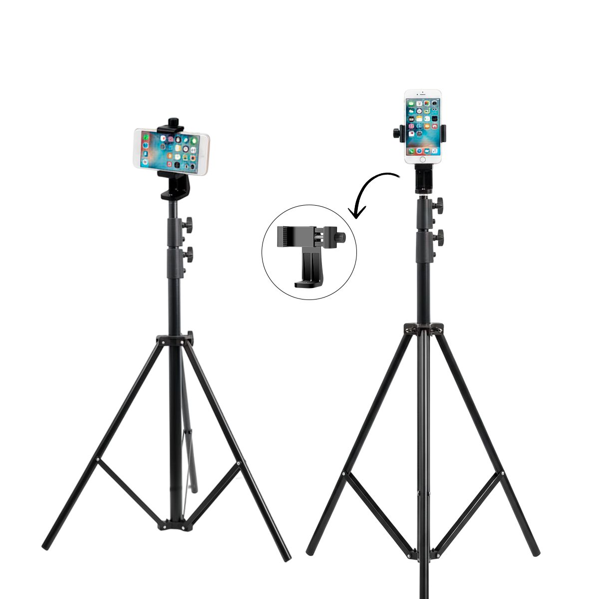 GENERICO - Kit Trípode Multiusos + Adaptador Celular 360°