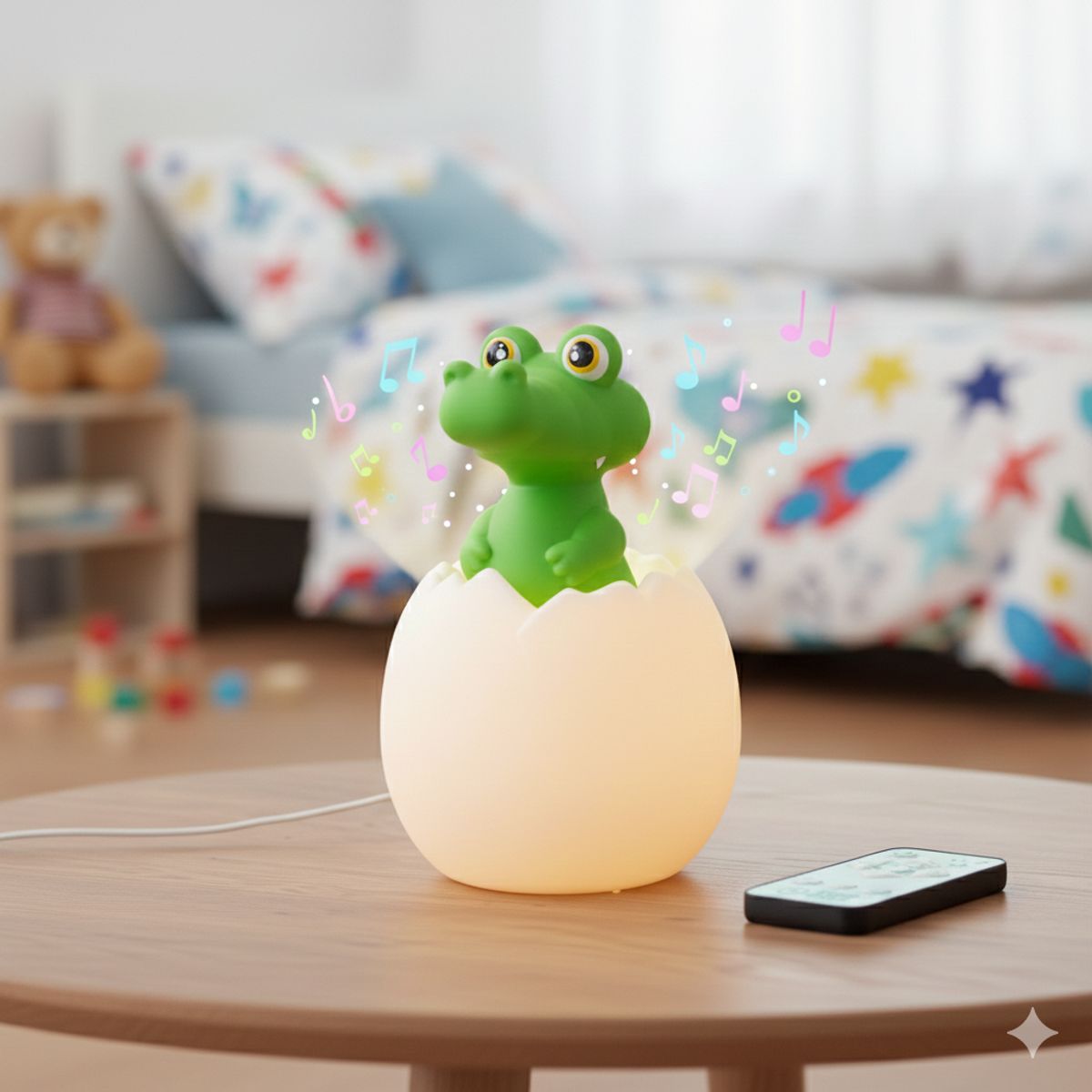 GENERICO - Lámpara de Dinosaurios Led Recargable 130 Canciones Crocodile