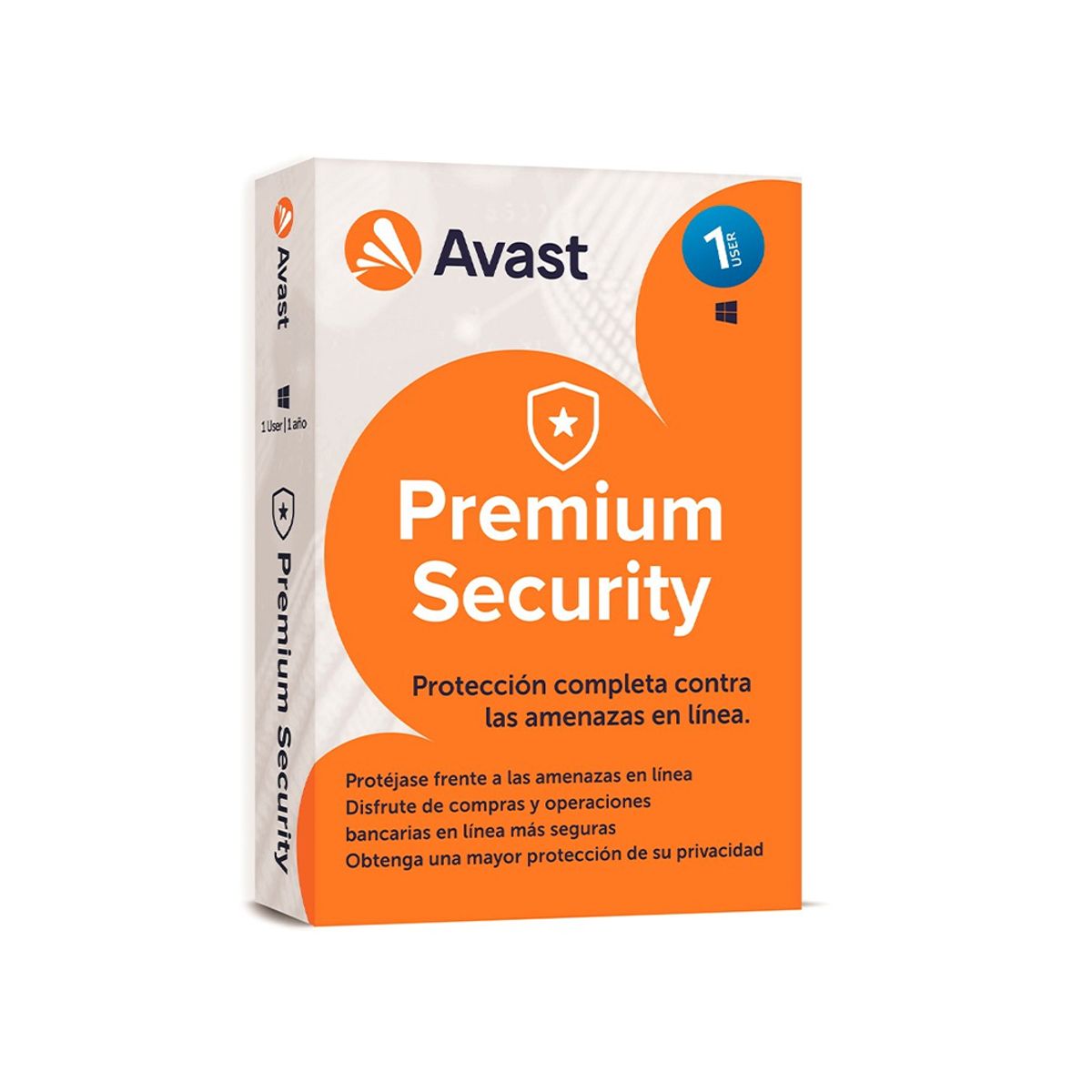 AVAST - Antivirus Avast Premium Security 1 Usuario Protección Avanzada Seguridad Ciberseguridad So