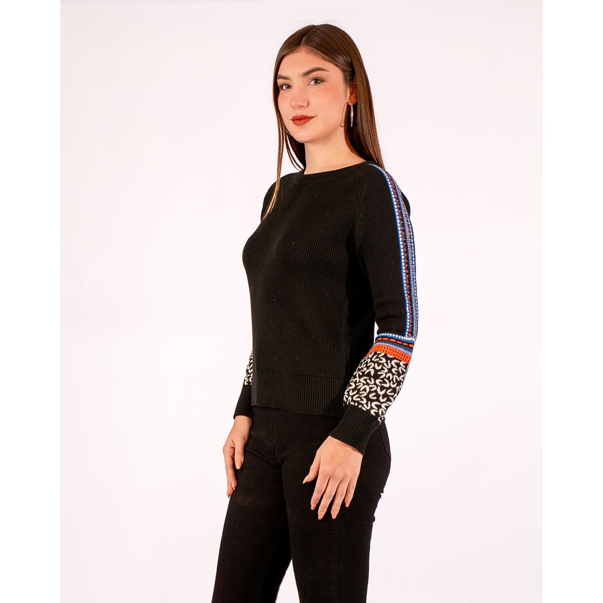 LANA LINA - Chompa Jersey Juneau tejida para mujer.