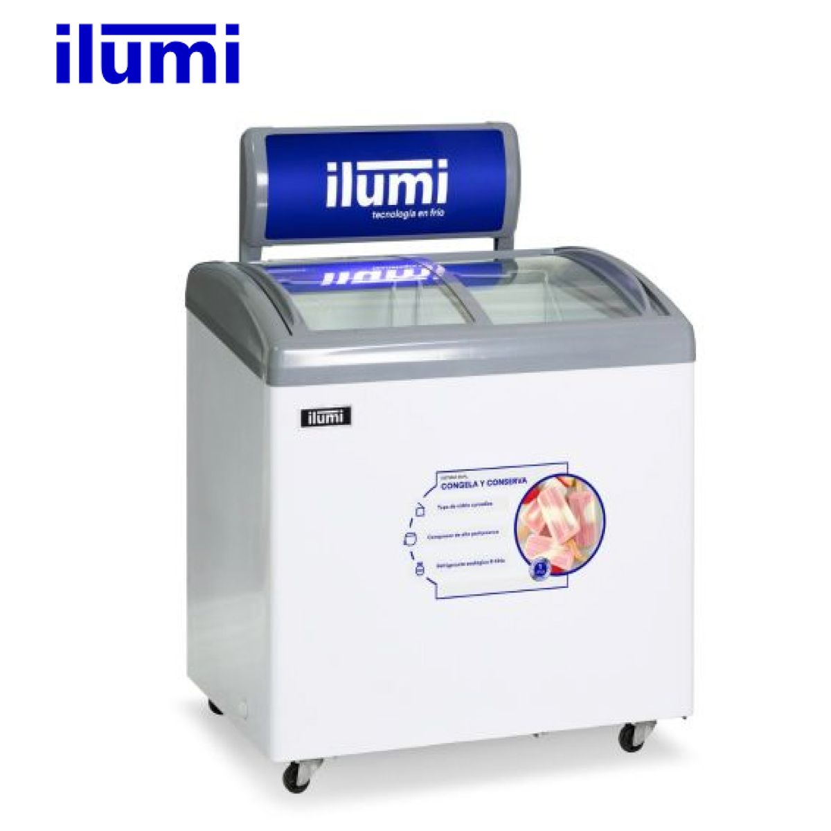 ILUMI - TF-2600 - Congelador Horizontal 260Lt Blanco Ilumi