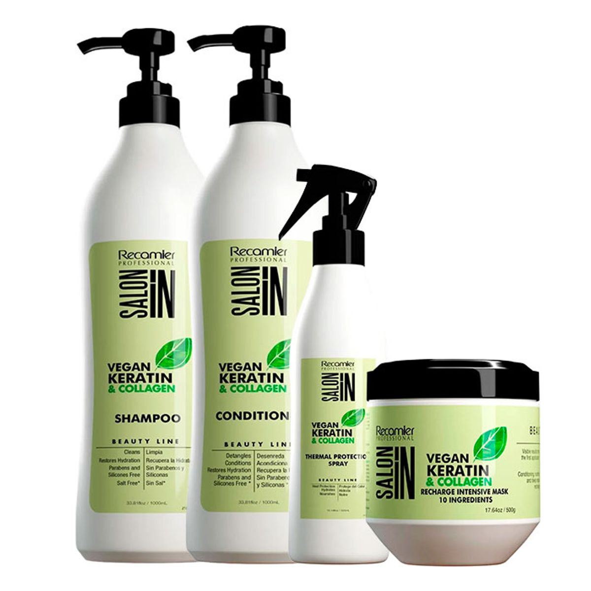 SALON IN - Rutina Completa Vegan Keratin Collagen SALON IN 1000 ml