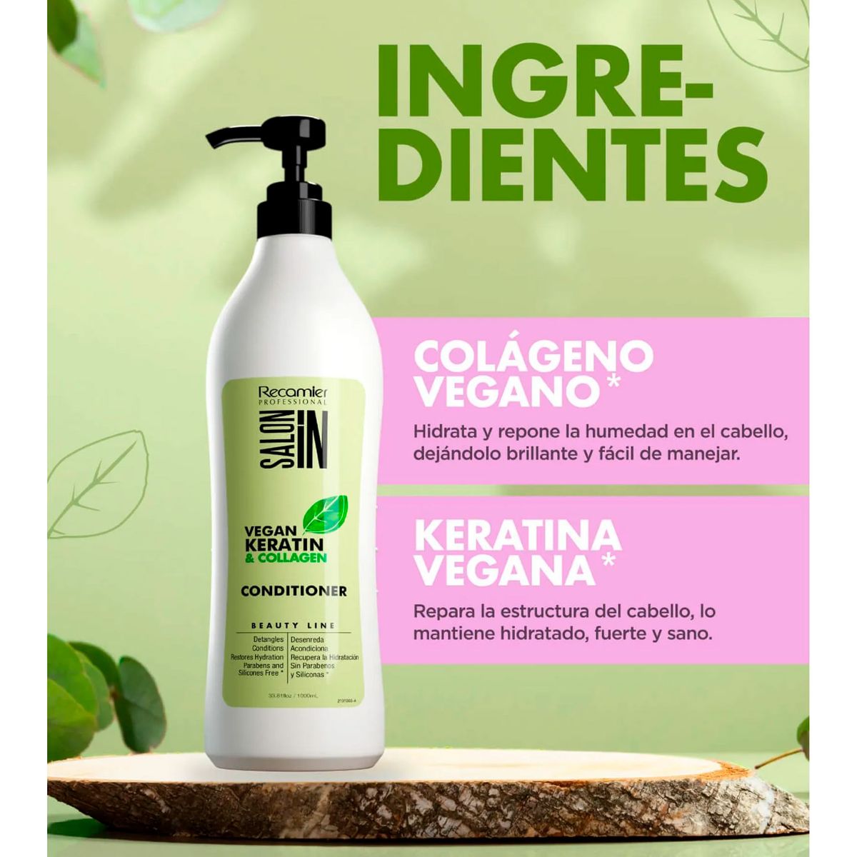 SALON IN - Rutina Completa Vegan Keratin Collagen SALON IN 1000 ml
