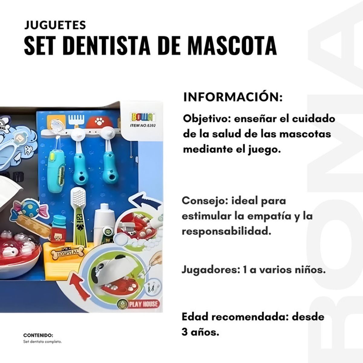 GENERICO - JUGUETE SET DENTISTA DE MASCOTA