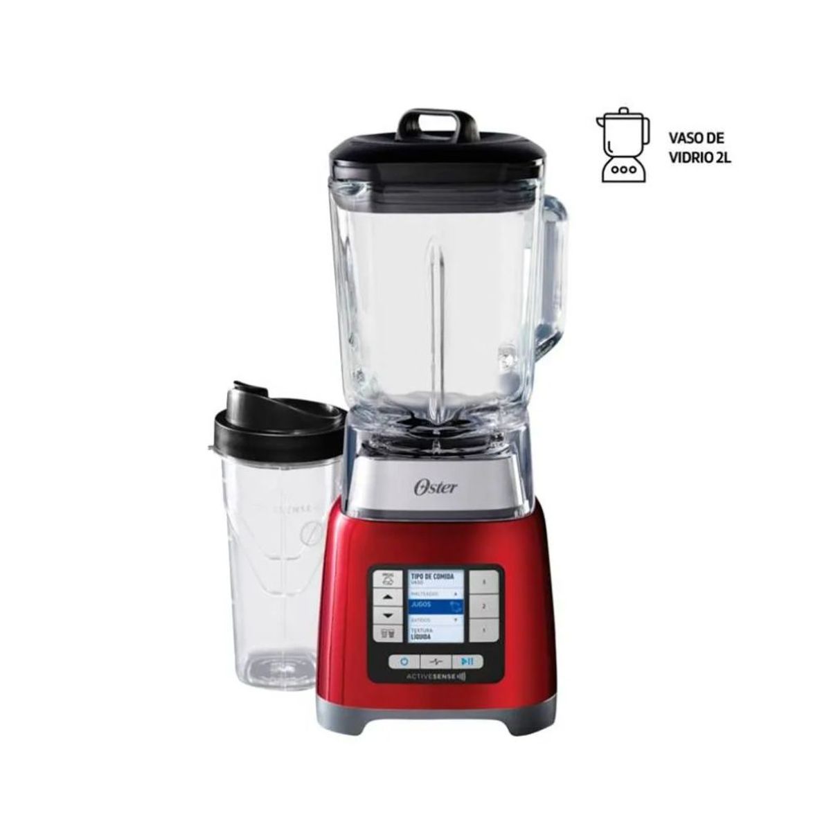 OSTER - LICUADORA 2LT OSTER + VASO PORTATIL BLEND NGO COLOR ROJO