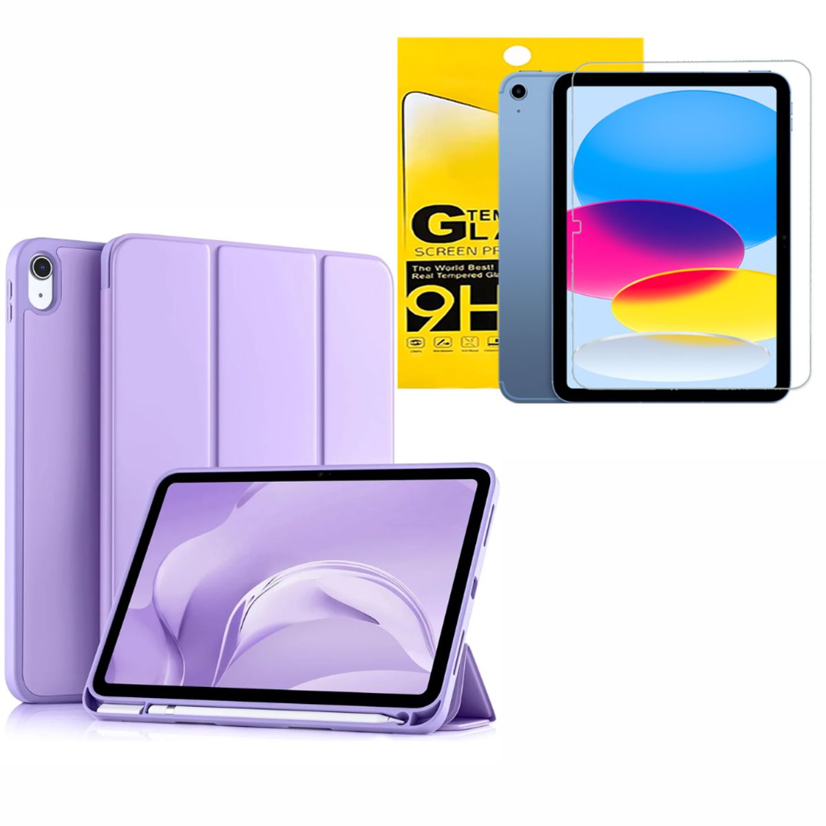 SPACE - Funda Case Para iPad 11 (A16) 2025 11va Gen Con Porta Pencil - Lila + mica