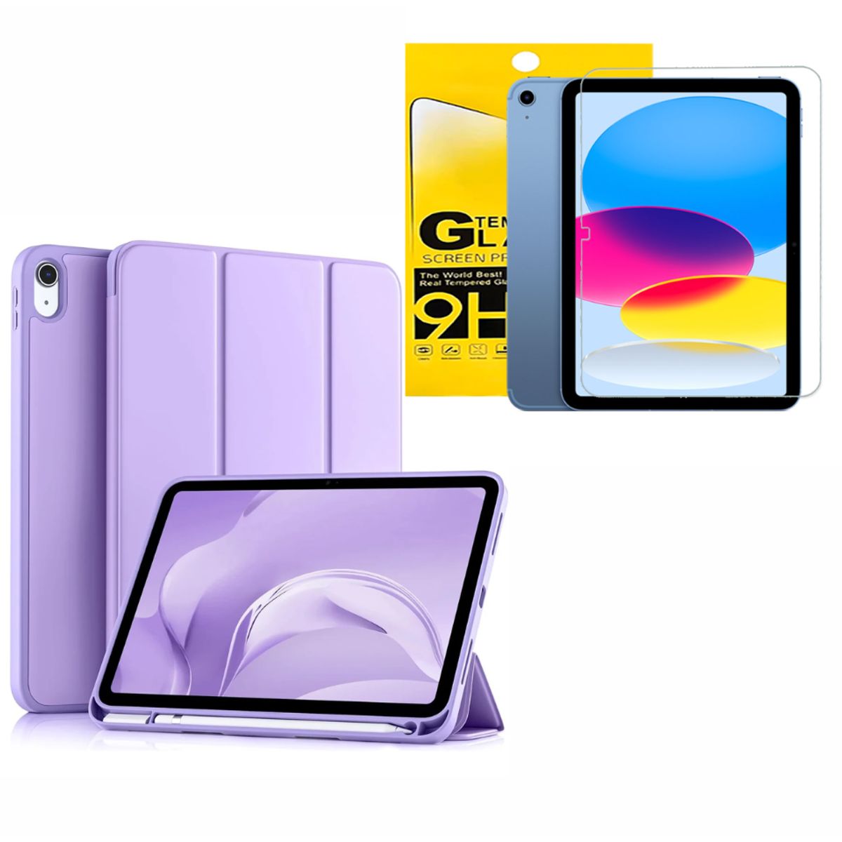 SPACE - Funda Case Para iPad 11 (A16) 2025 11va Gen Con Porta Pencil - Lila + mica