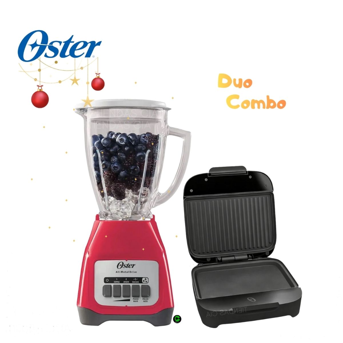 OSTER - Combo Oster Licuadora BLSTKAGMPB y Sandwichera CKSTSM400