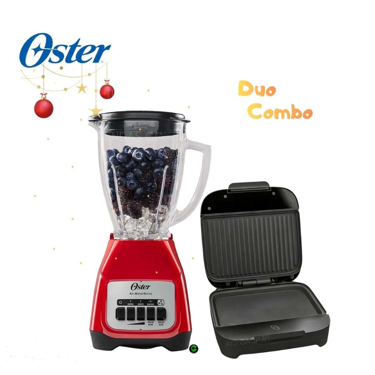 OSTER - Pack Oster Licuadora BLSTKAGRPB y Sandwichera CKSTSM400