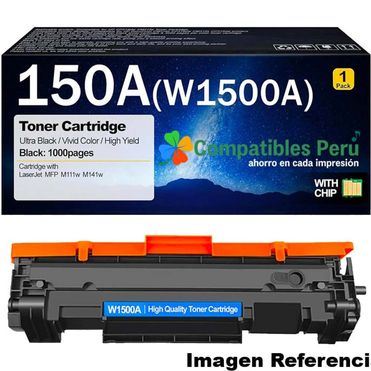 FIVEX - Tóner Compatible HP 150A W1500A – 975 Páginas M111w / MFP M141w