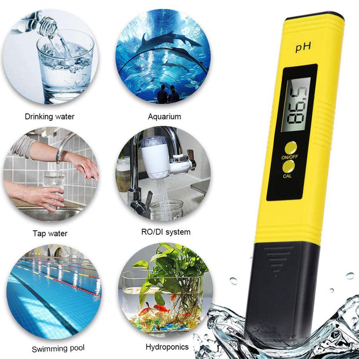GENERICO - Phmetro Medidor Ph TDS Digital Peachimetro agua pureza  Hosal
