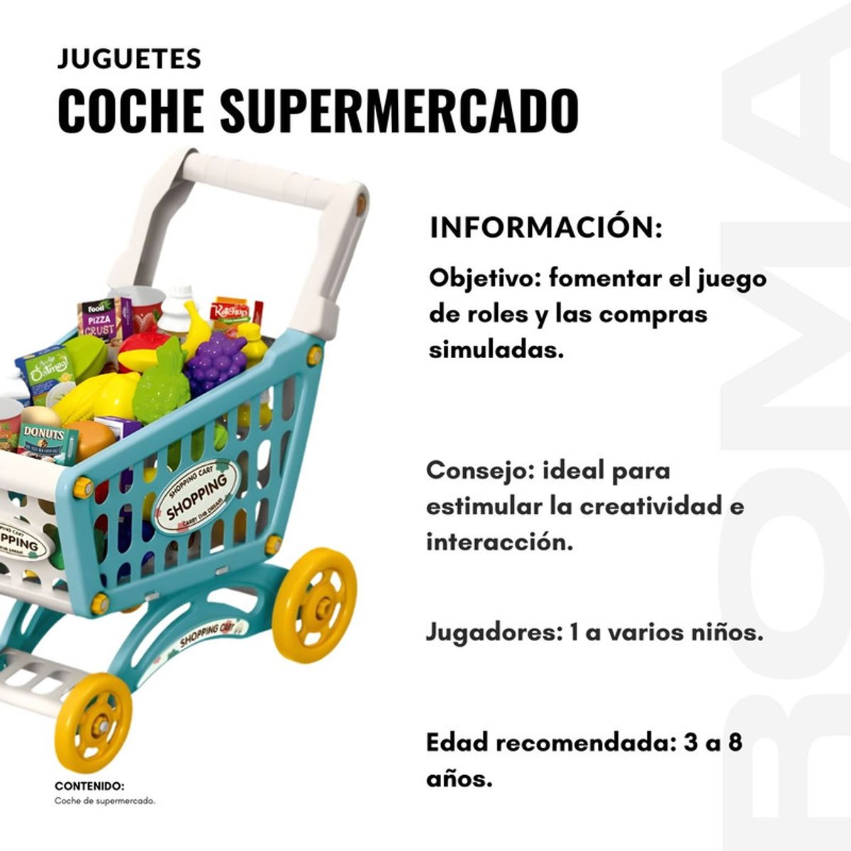 GENERICO - JUGUETE COCHE DE SUPERMERCADO