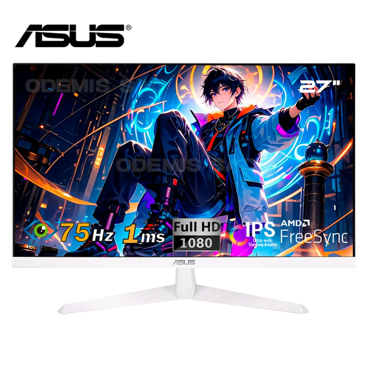 ASUS - Monitor Asus 27 Pulgadas, VY279HE-W Frecuencia 75hz, Fhd, 1ms, 1 Hdmi, 1 Vga