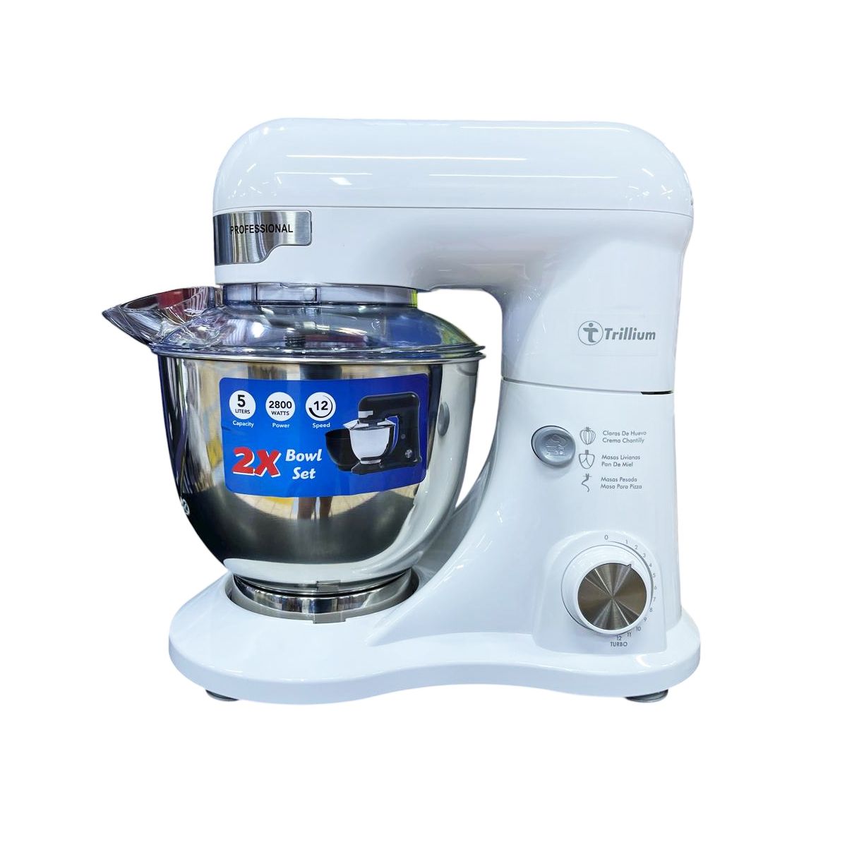 GENERICO - Batidora Planetaria Doble Tazón Trillium TX-M06 Blanco 50 Hz