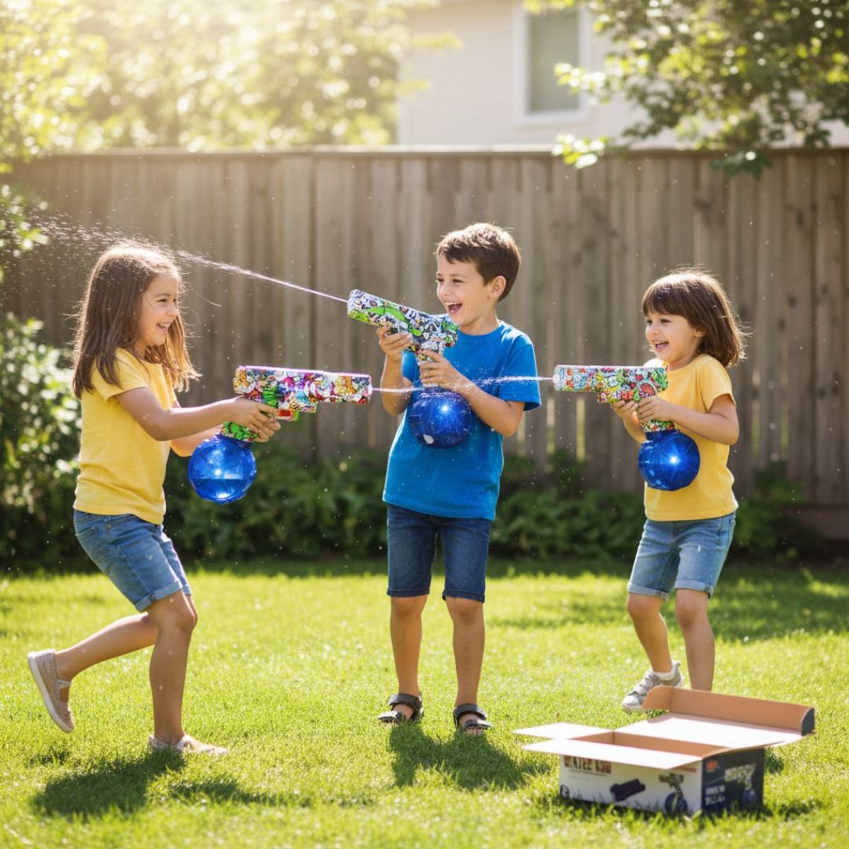 GENERICO - PISTOLA GLOK GRAFITI ELECTRICA DE AGUA CON LUZ