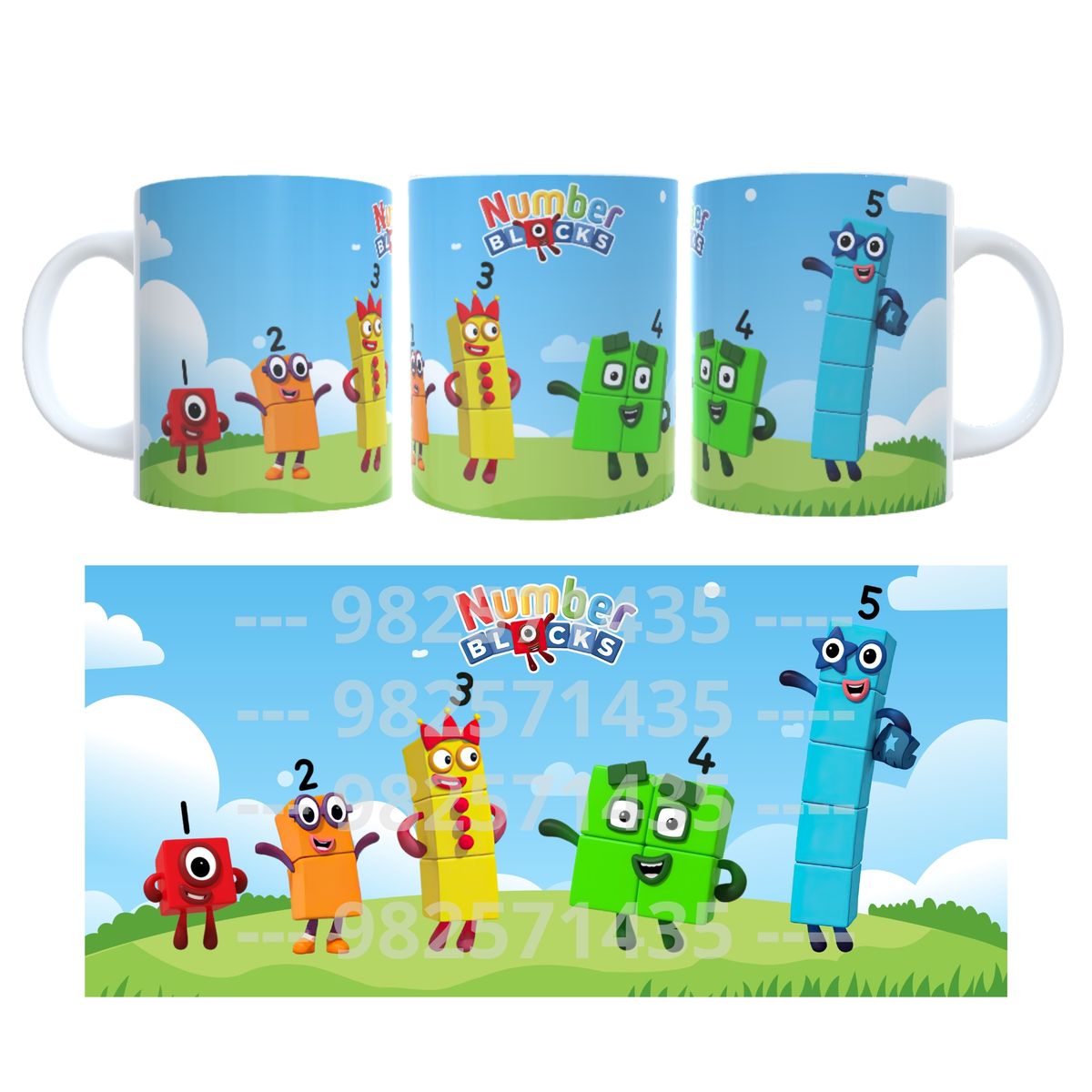 GENERICO - Numberblocks Taza 11oz Mug Number Blocks