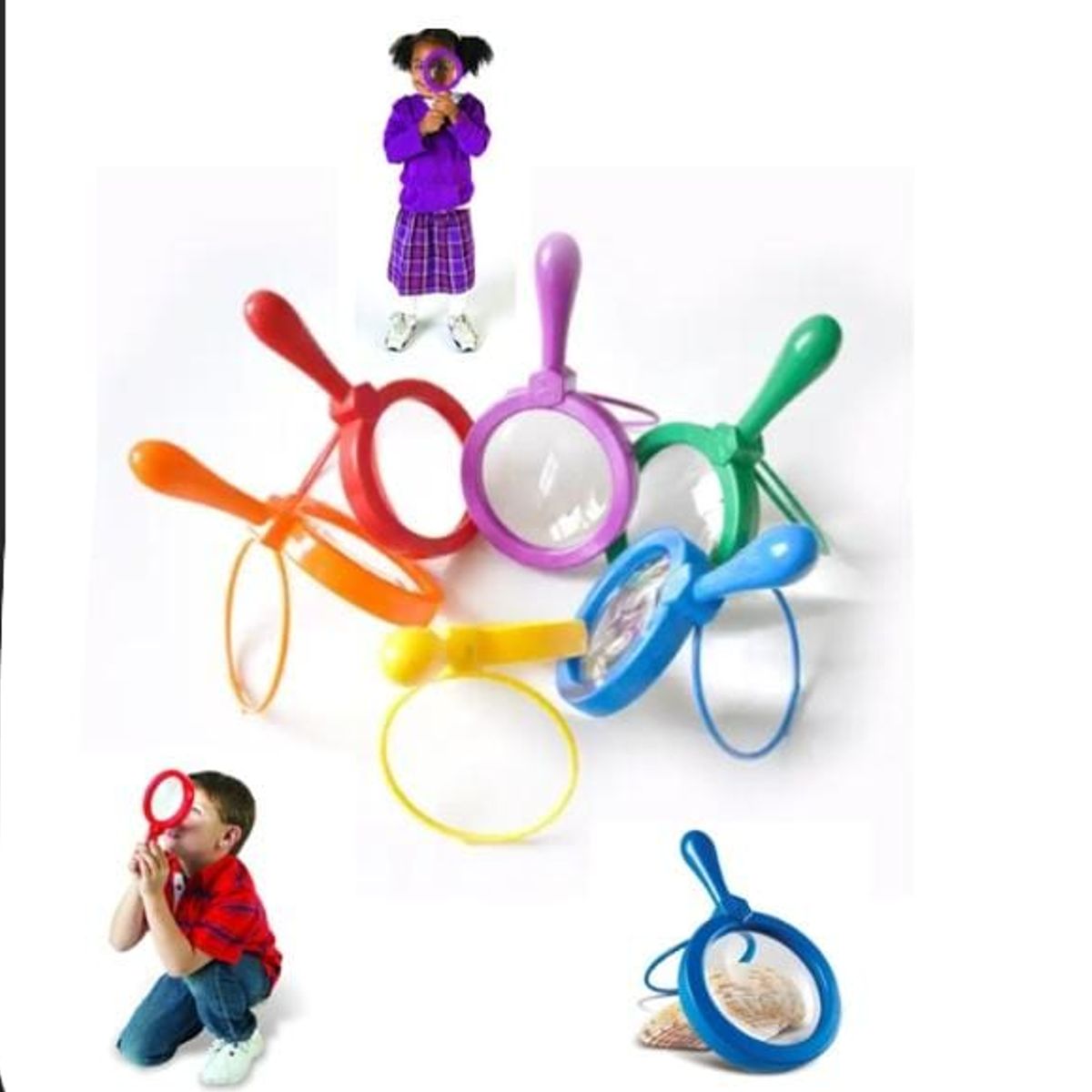 GENERICO - 1 Lupa educativa didáctica jumbo en colores