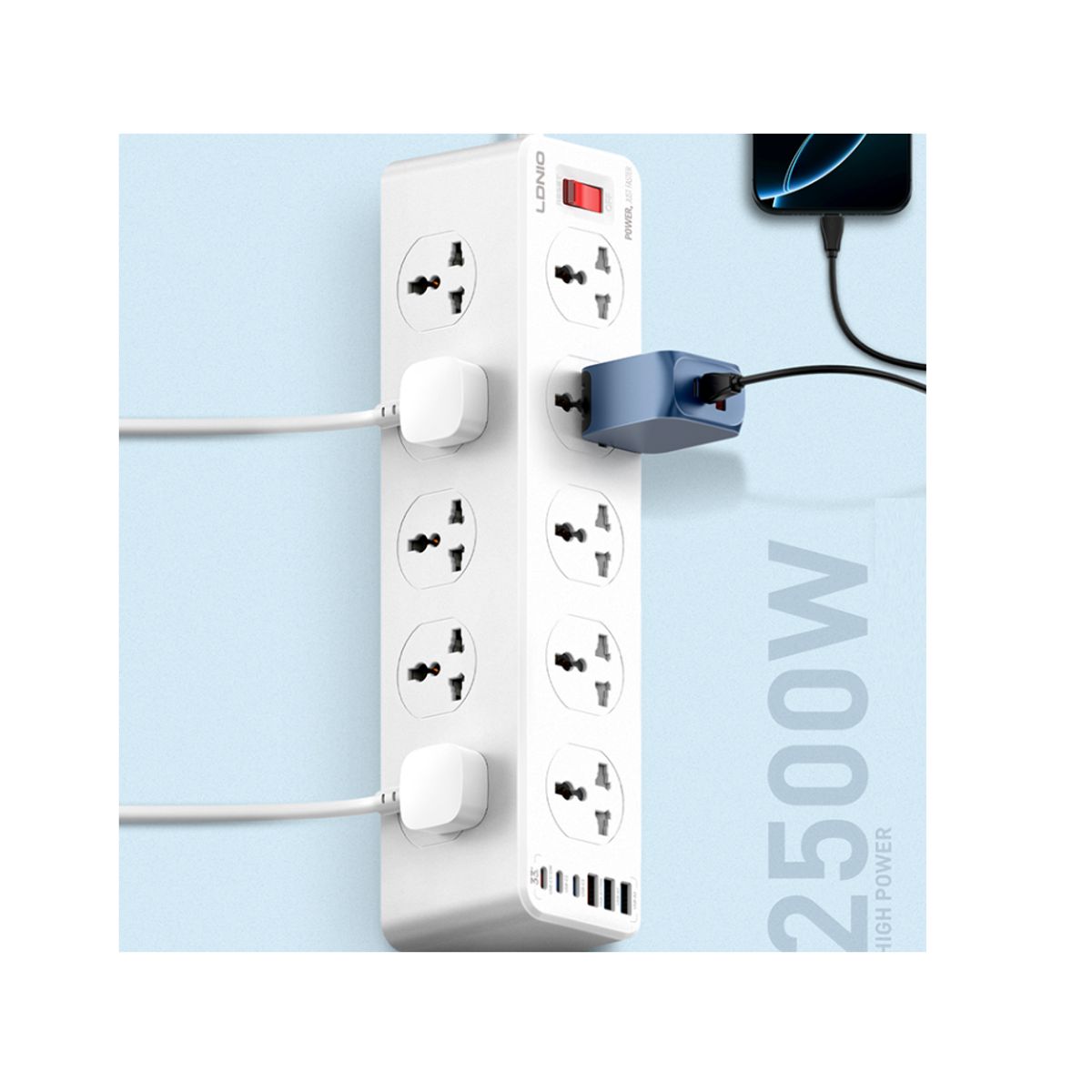 LDNIO - Toma Corriente Regleta Ldnio Sc10610C Carga Rápida Original