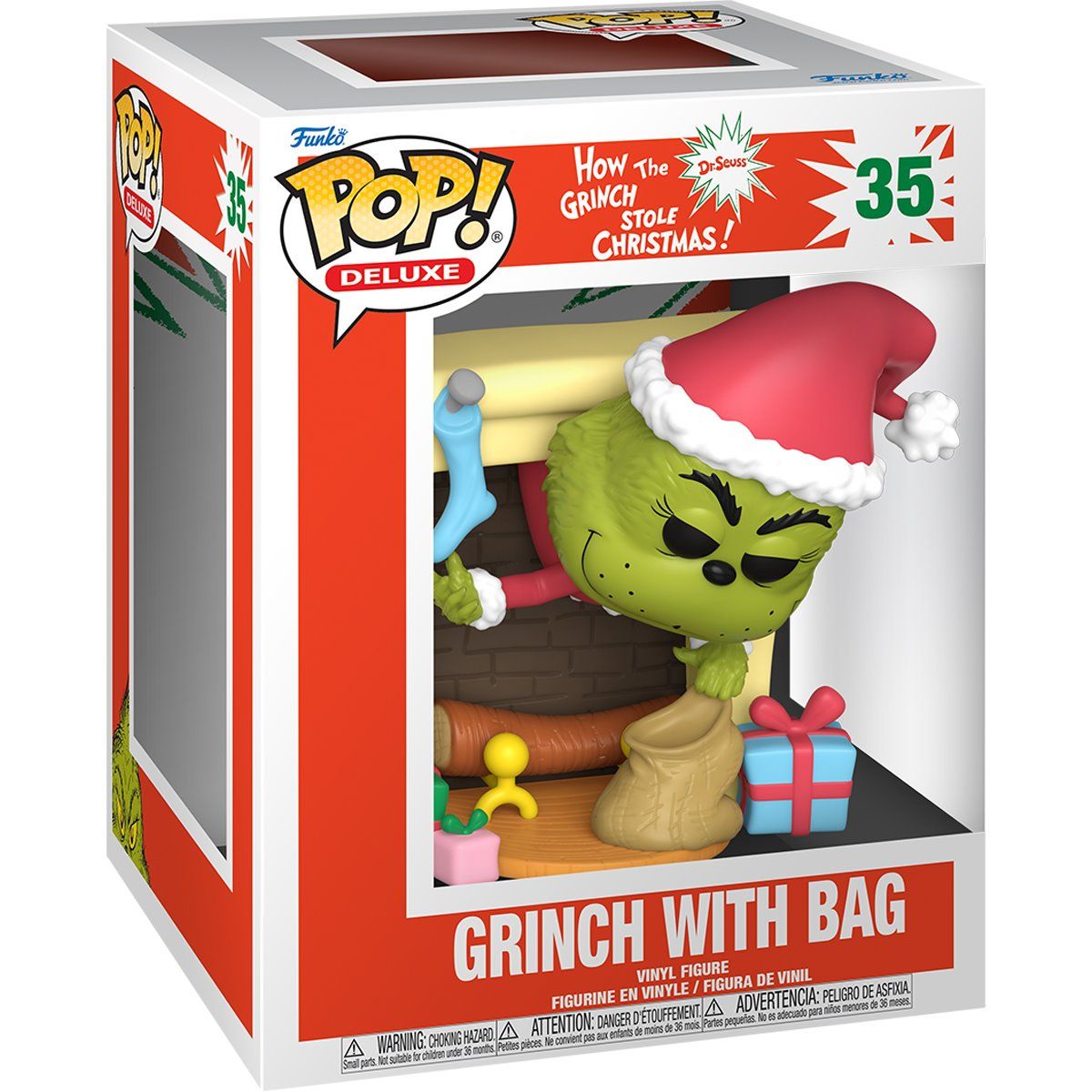 FUNKO - Funko Pop Deluxe El Grinch con bolsa 35 - Cómo el Grinch Robó la Navidad