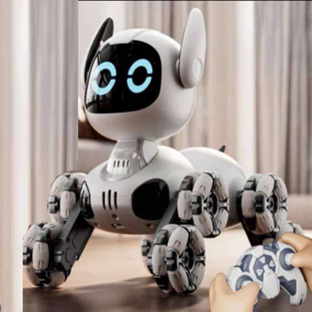 GENERICO - PERRO  ROBOT  CON CONTROL REMOTO INTELIGENTE RUEDAS NEGRAS