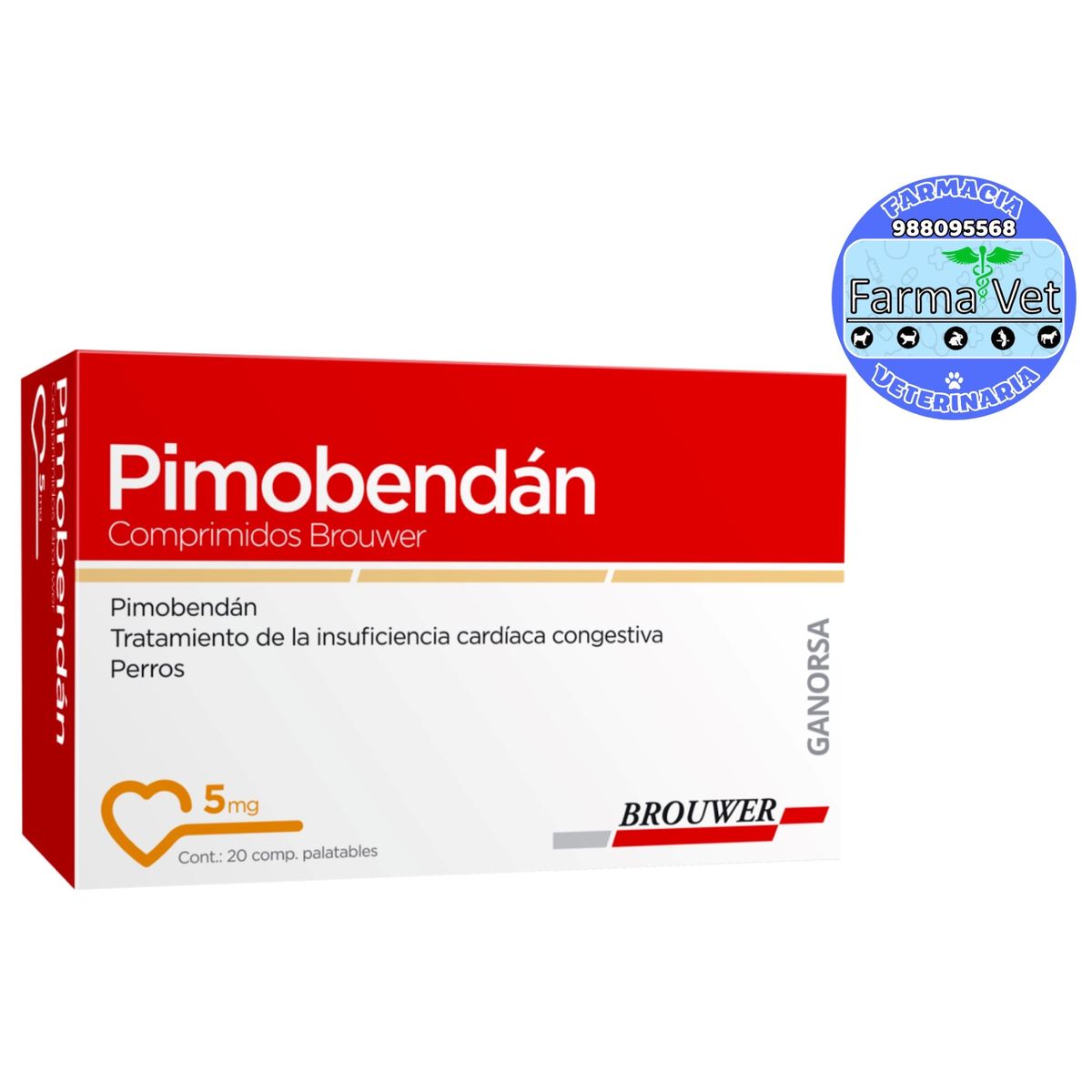 GENERICO - PIMOBENDAN 5 Mg CAJA X 20 COMPRIMIDOS