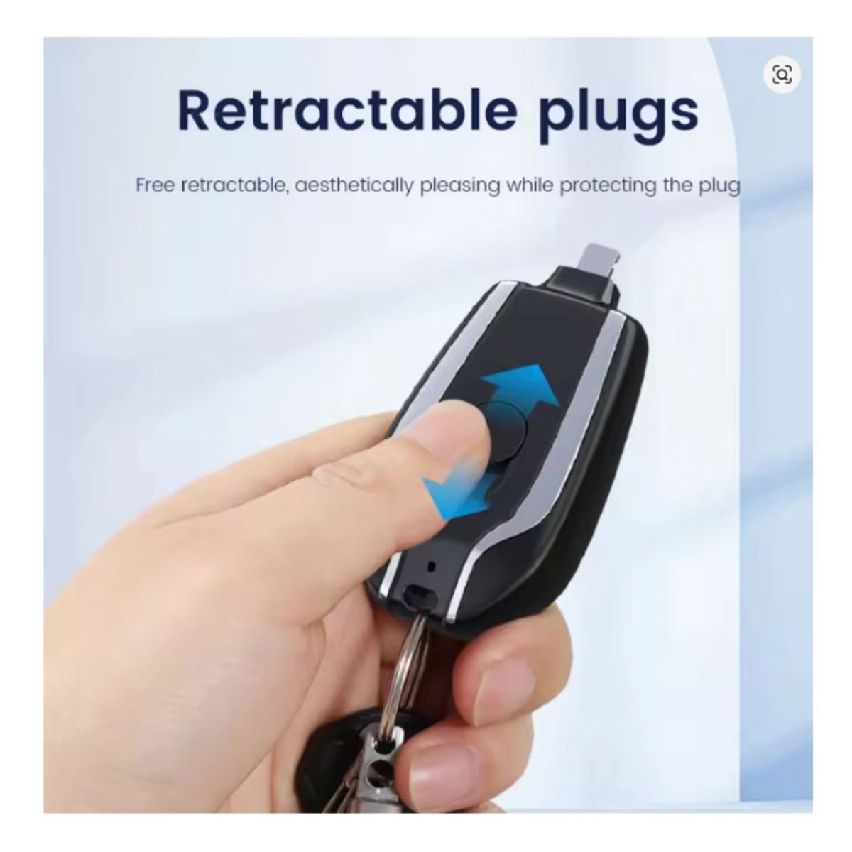 GENERICO - Mini Cargador Portátil con Llavero para Celular Tipo C Emergencia