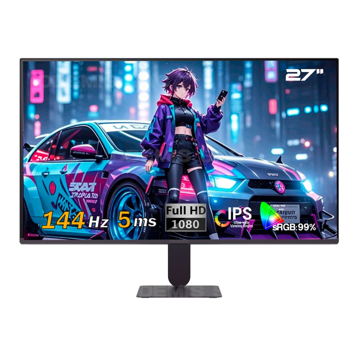 LG - Monitor LG 27G411A-B 27” Full HD IPS 144Hz 1Ms G-Sync FreeSync