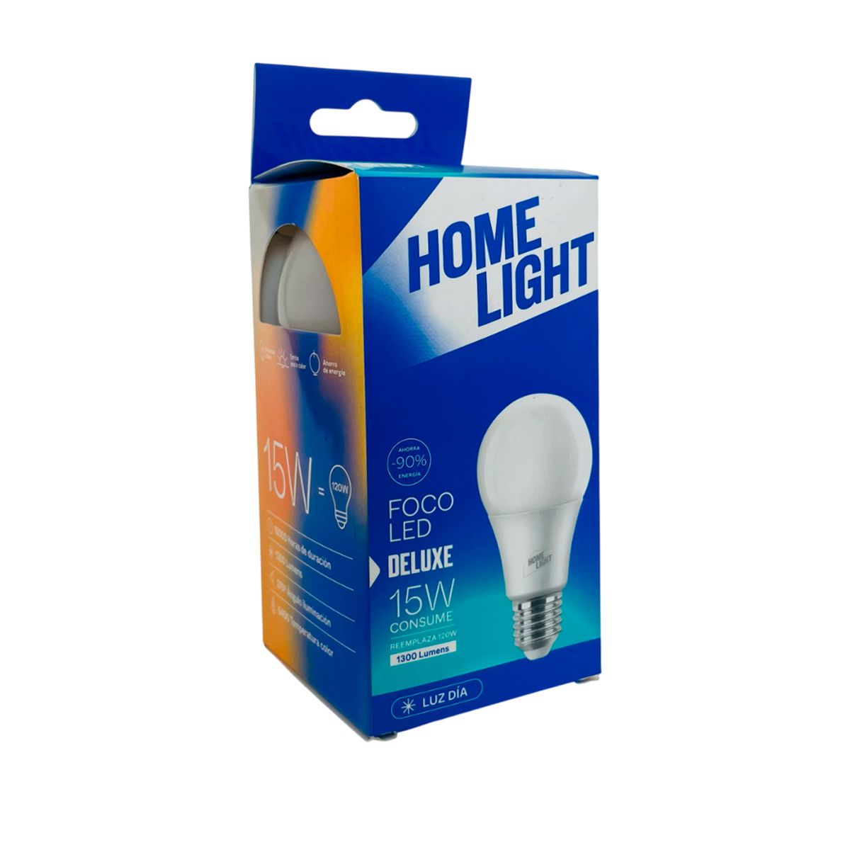 HOME LIGHT - Pack 5 Focos LED 15W Luz Blanca Home light E27 6500K Bajo Consumo