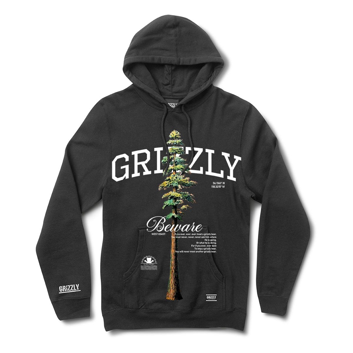 GRIZZLY GRIPTAPE - POLERAS HOODIE GRIZZLY GRIPTAPE TALLEST PINE TARMAC