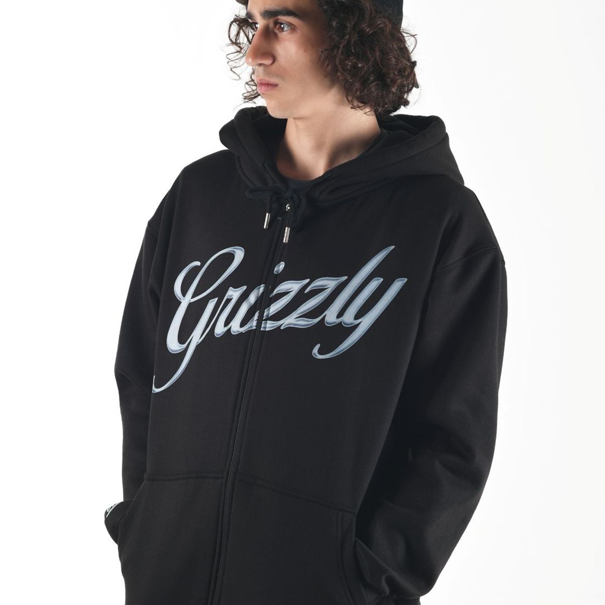 GRIZZLY GRIPTAPE - POLERAS HOODIE GRIZZLY GRIPTAPE GLACIER ZIP HOOD BLACK
