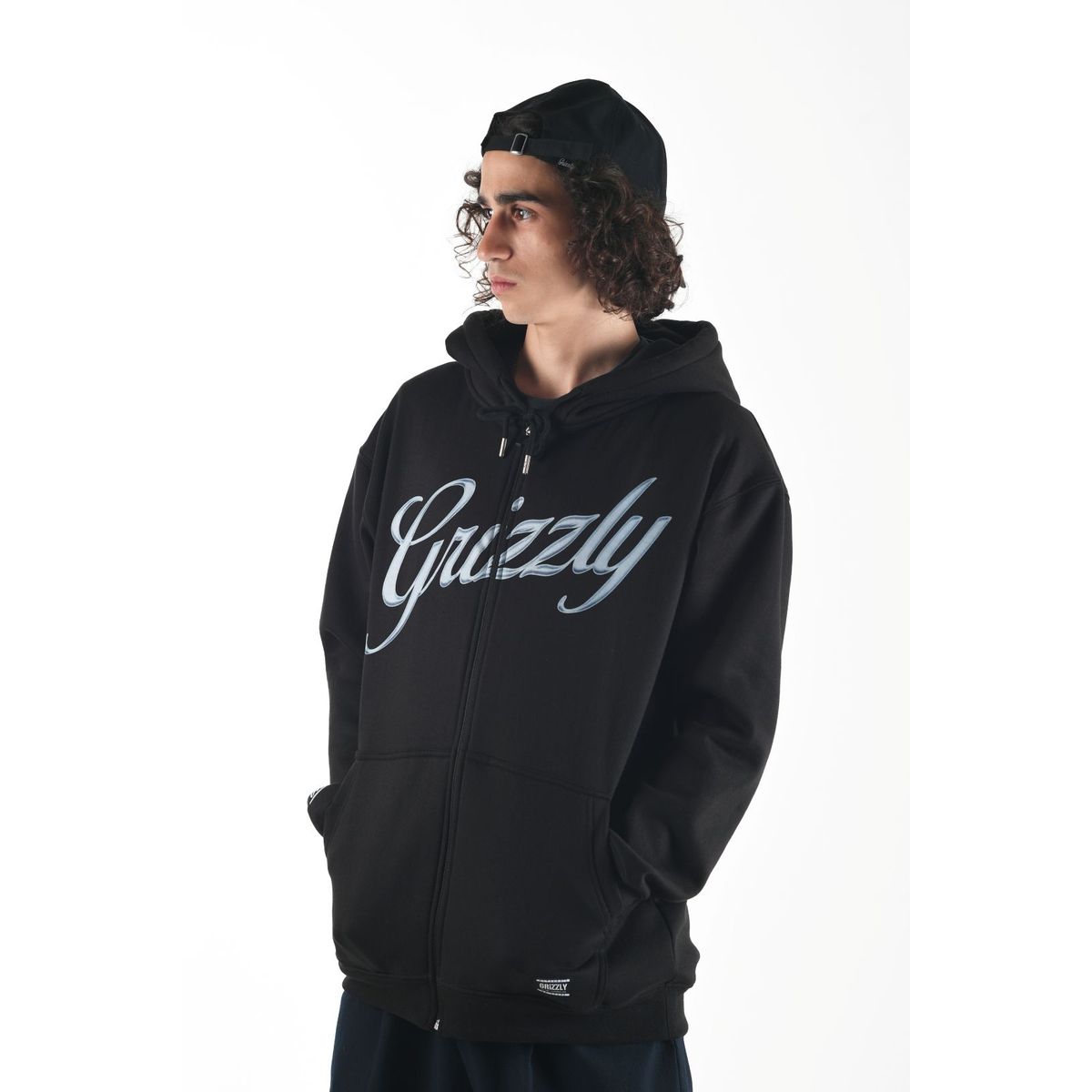 GRIZZLY GRIPTAPE - POLERAS HOODIE GRIZZLY GRIPTAPE GLACIER ZIP HOOD BLACK