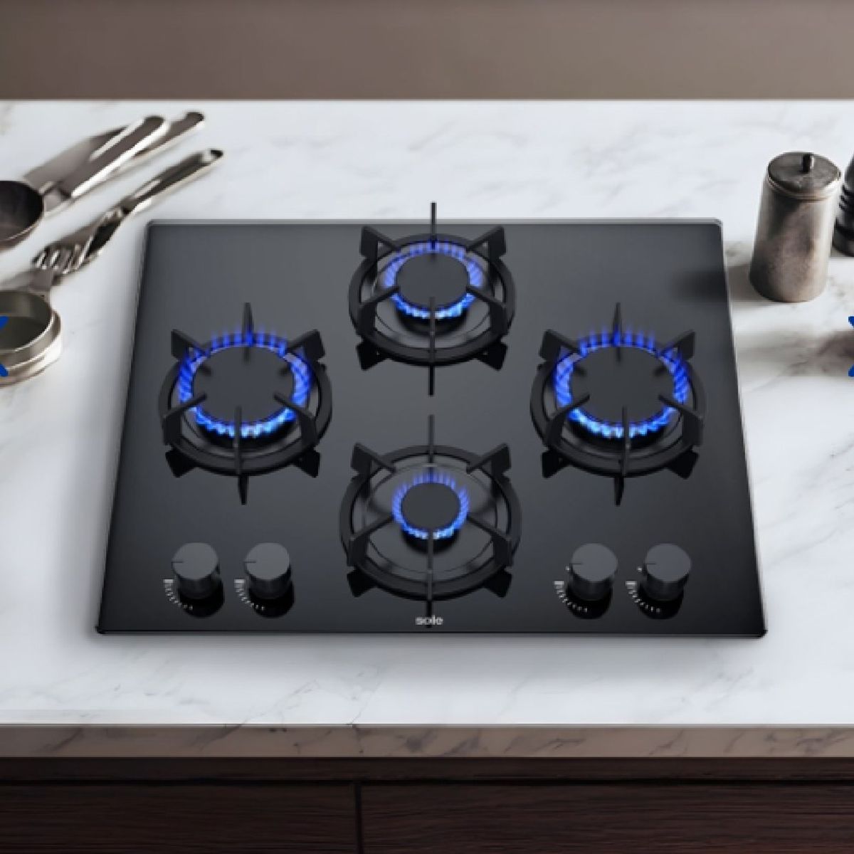 SOLE - Encimera Rubí Sole A Gas 60cm - 3120SOLCO078