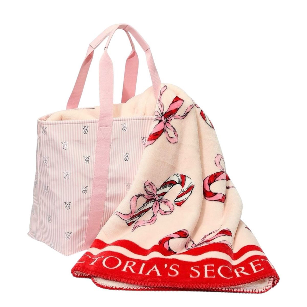 VICTORIA'S SECRET - Bolso y Manta Victorias Secret Rosado y Brillantes