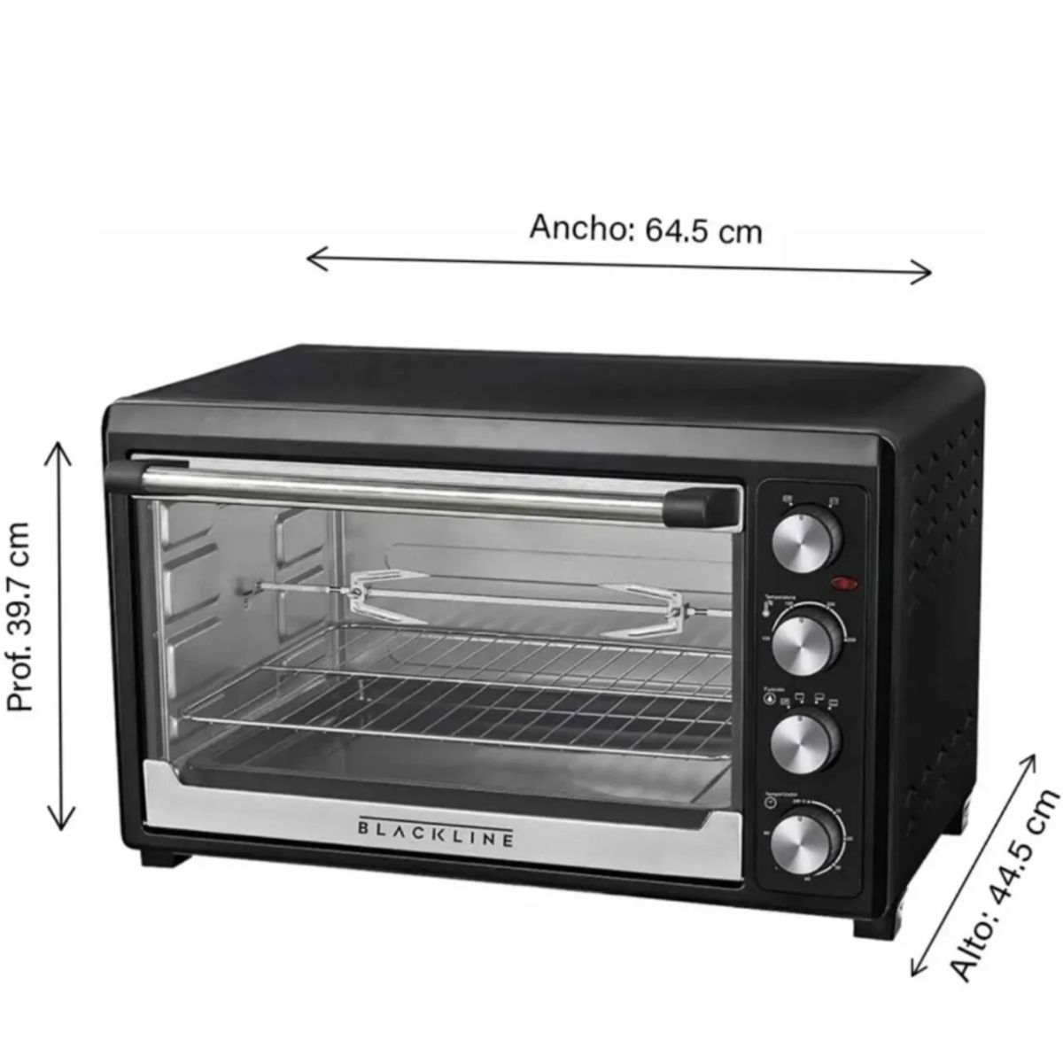 BLACKLINE - HORNO ELÉCTRICO BLACKLINE 60L GR60AR NEGRO
