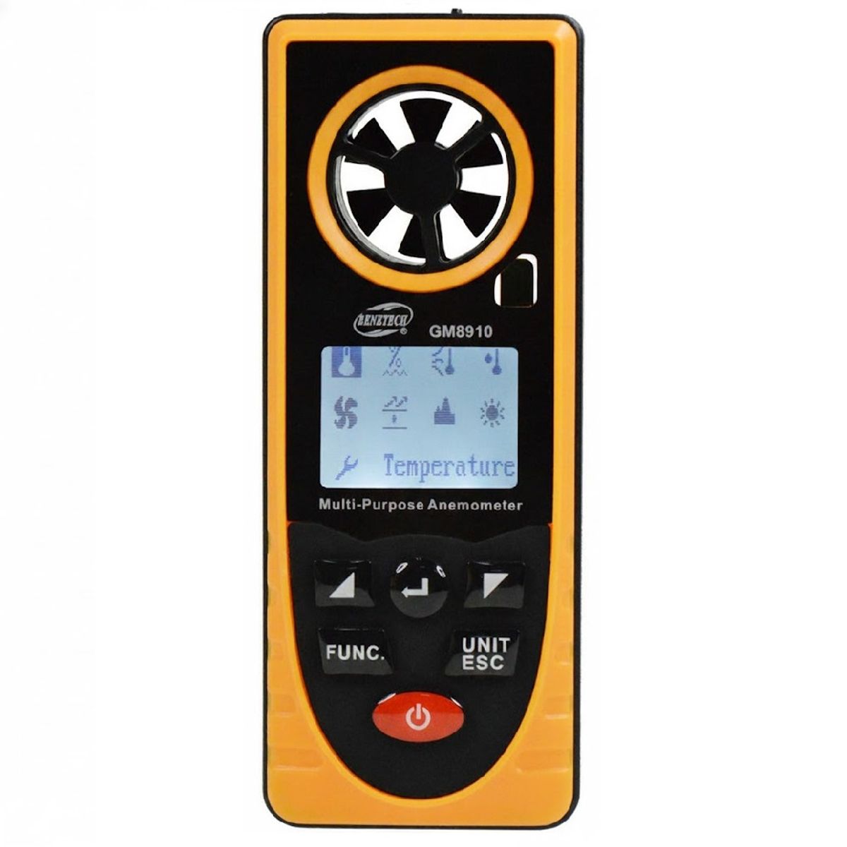 GENERICO - Anemómetro Multifunción Portátil Medidor de Viento Temperatura Humedad Presión Altitud y Luz