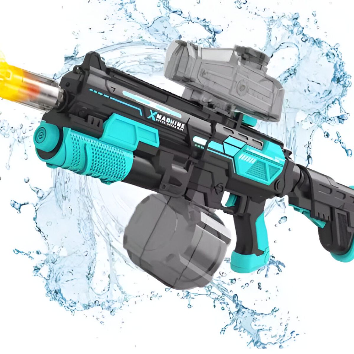 GENERICO - PISTOLA DE AGUA ELÉCTRICA M416 SPACE - CON LUZ RGB - RECARGABLE - ALTA POTENCIA