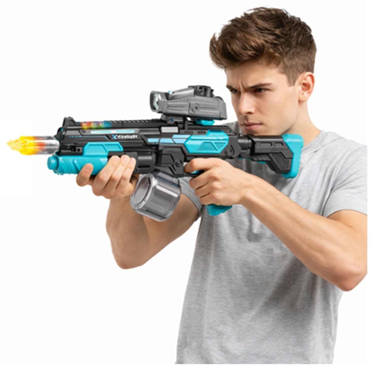 GENERICO - PISTOLA DE AGUA ELÉCTRICA M416 SPACE - CON LUZ RGB - RECARGABLE - ALTA POTENCIA