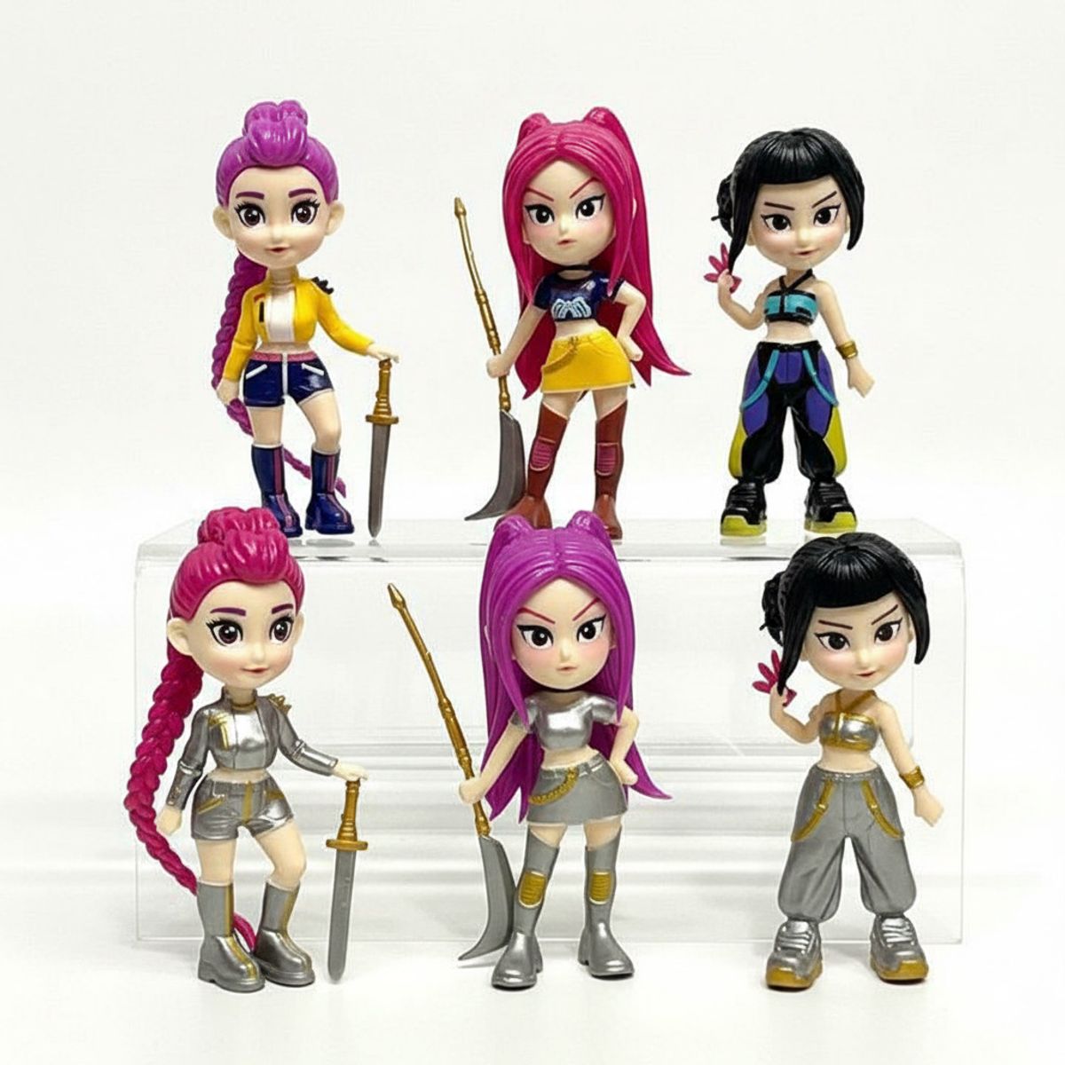 GENERICO - MUÑECAS KPOP DEMON HUNTERS COLECCION 6 UNIDADES